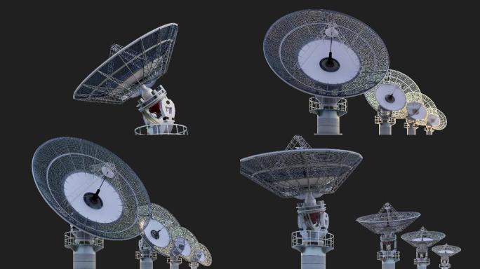雷达探测器射电望远镜带通道超清模拟动画