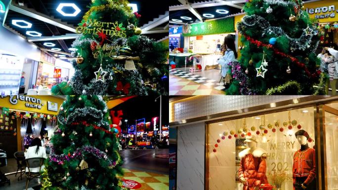 商场里的圣诞树圣诞氛围