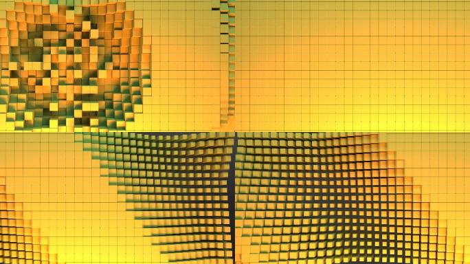 3D方块投影墙无限循环（可定制）