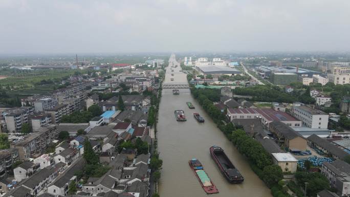 浙江京杭大运河航拍