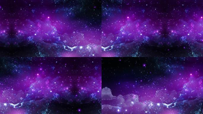 超赞宇宙紫色星空大屏幕视频素材