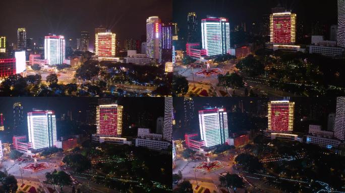 广州海珠广场夜景4K航拍