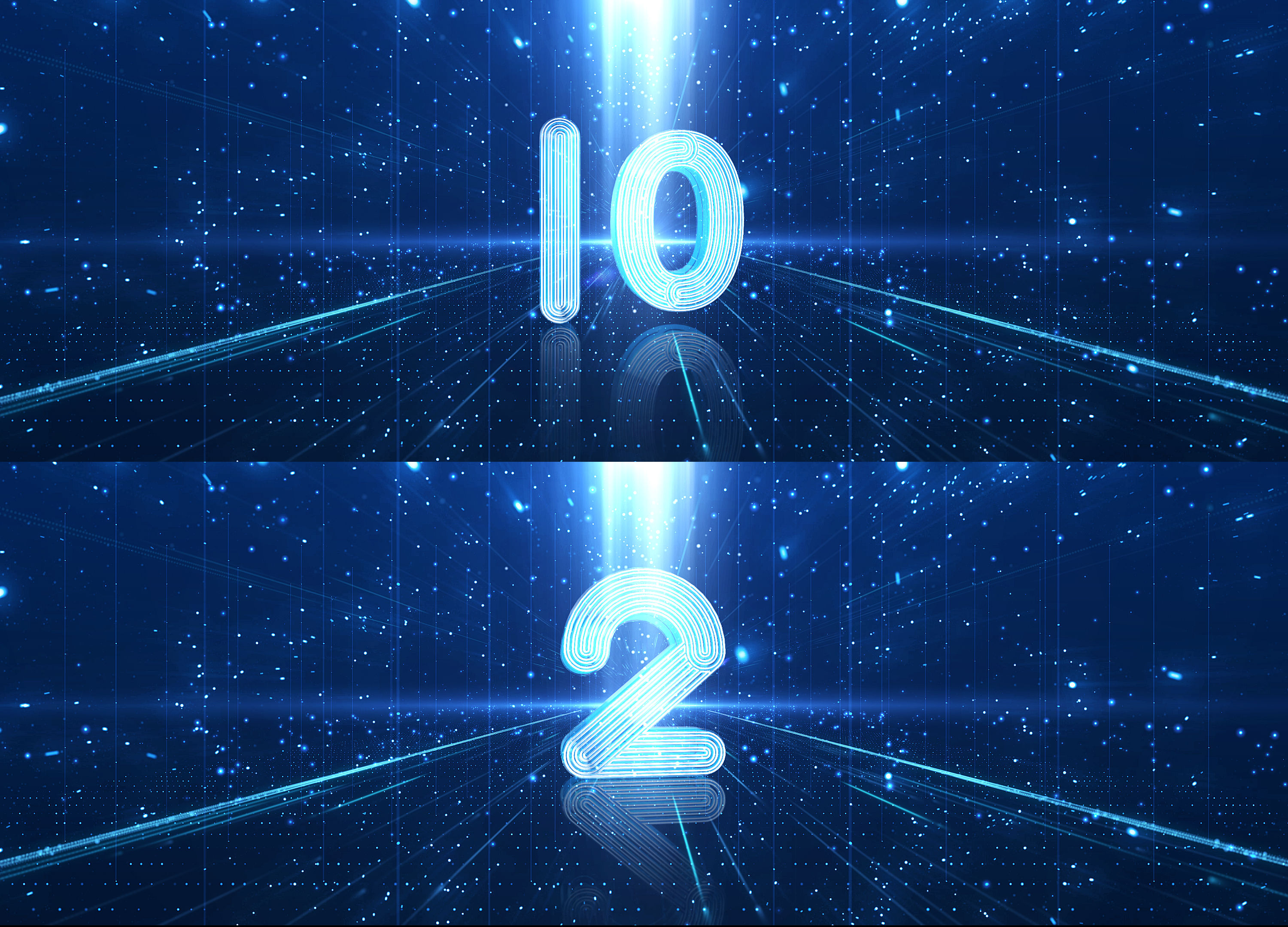 3k蓝色科技10秒倒计时开场ae模板