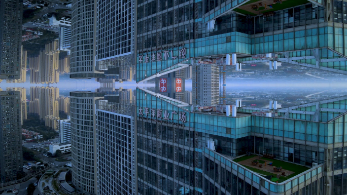 4k航拍科幻未来感城市
