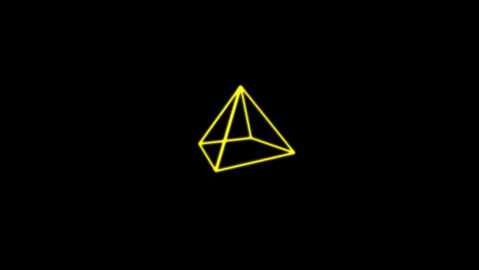3D金色三角金字塔