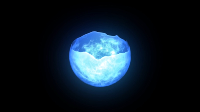 蓝色能量护盾球
