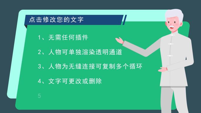 MG动画老医生讲解说员卡通Q版人物