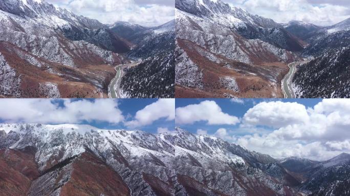 西藏318国道雪山航拍4K