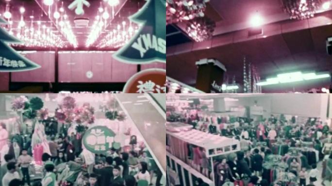 城镇居民拥挤人群购物逛商场