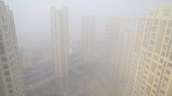 4K大雾-雾霾-雾天-空气污染雾霾天气