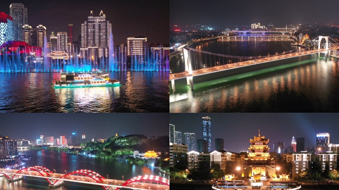 4K柳州航拍夜景