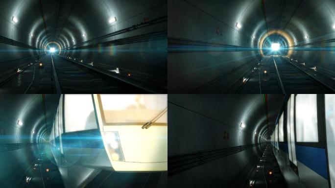 地铁隧道通车冲击镜头