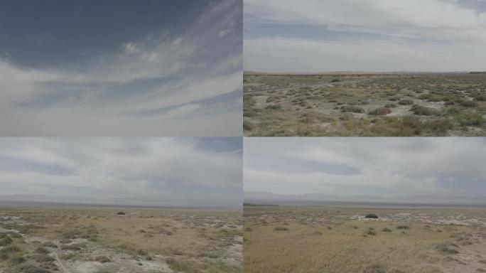 沙漠天空云海云彩灰色调log格式4K航拍