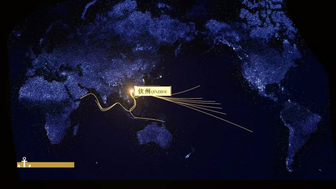 钦州海上航线图