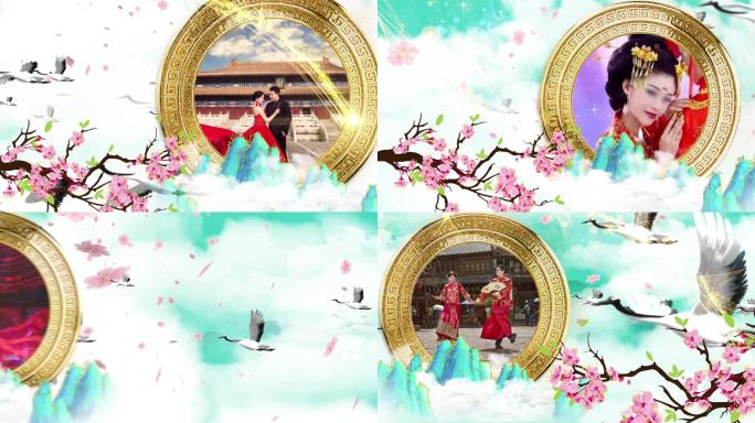 中国风婚礼图片展示AE片头