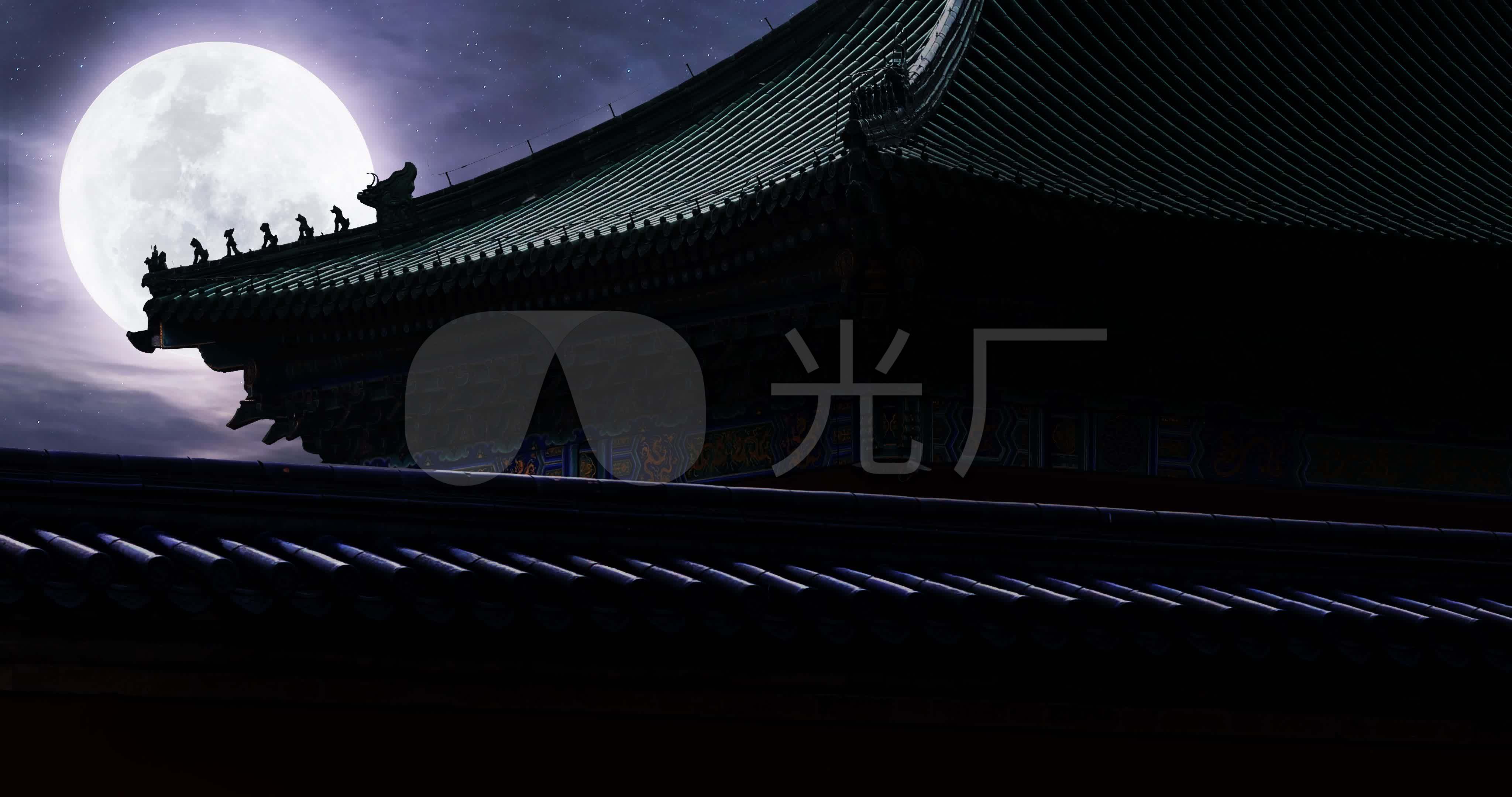 月圆之夜桃花出墙中国风ppt背景图片,ppt图片 - 51PPT模板网