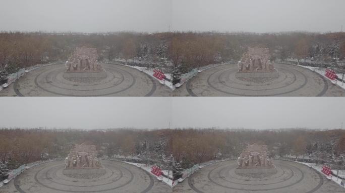 沛县汉城公园冬季雪景LOG原素4K