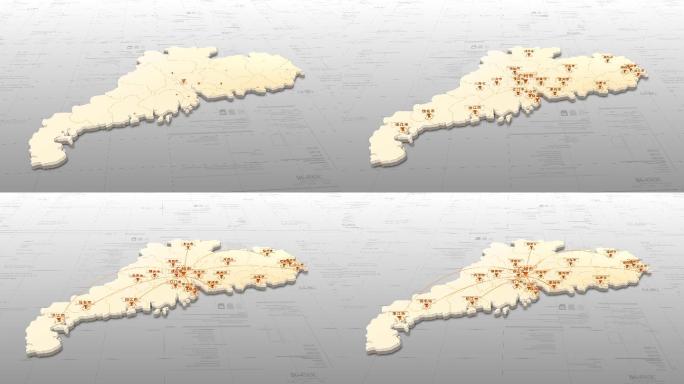 4K广东科技地图简洁版
