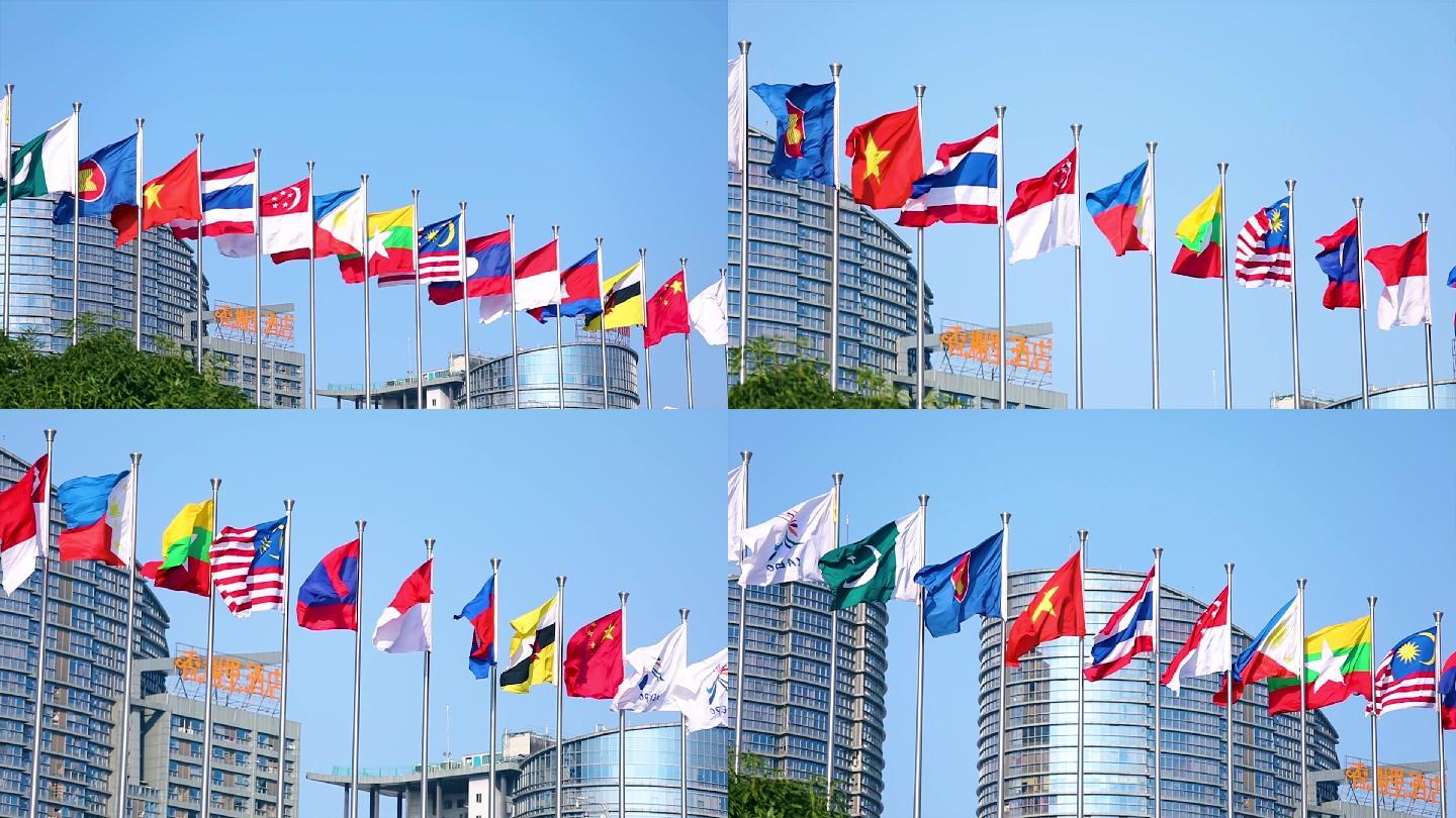 东盟十国国旗 广西南宁 会展中心