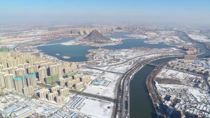 华山湖雪景