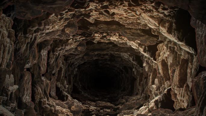 原创山洞石洞洞穴无缝循环