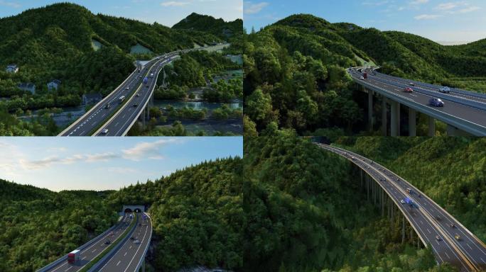 【高清视频】高速公路三维动画视频
