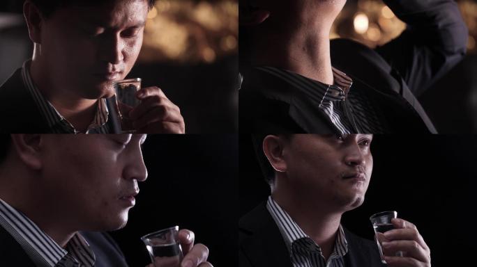 品味美酒，喝白酒，白酒文化4k视频素材