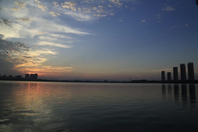 艾溪湖夕阳落日