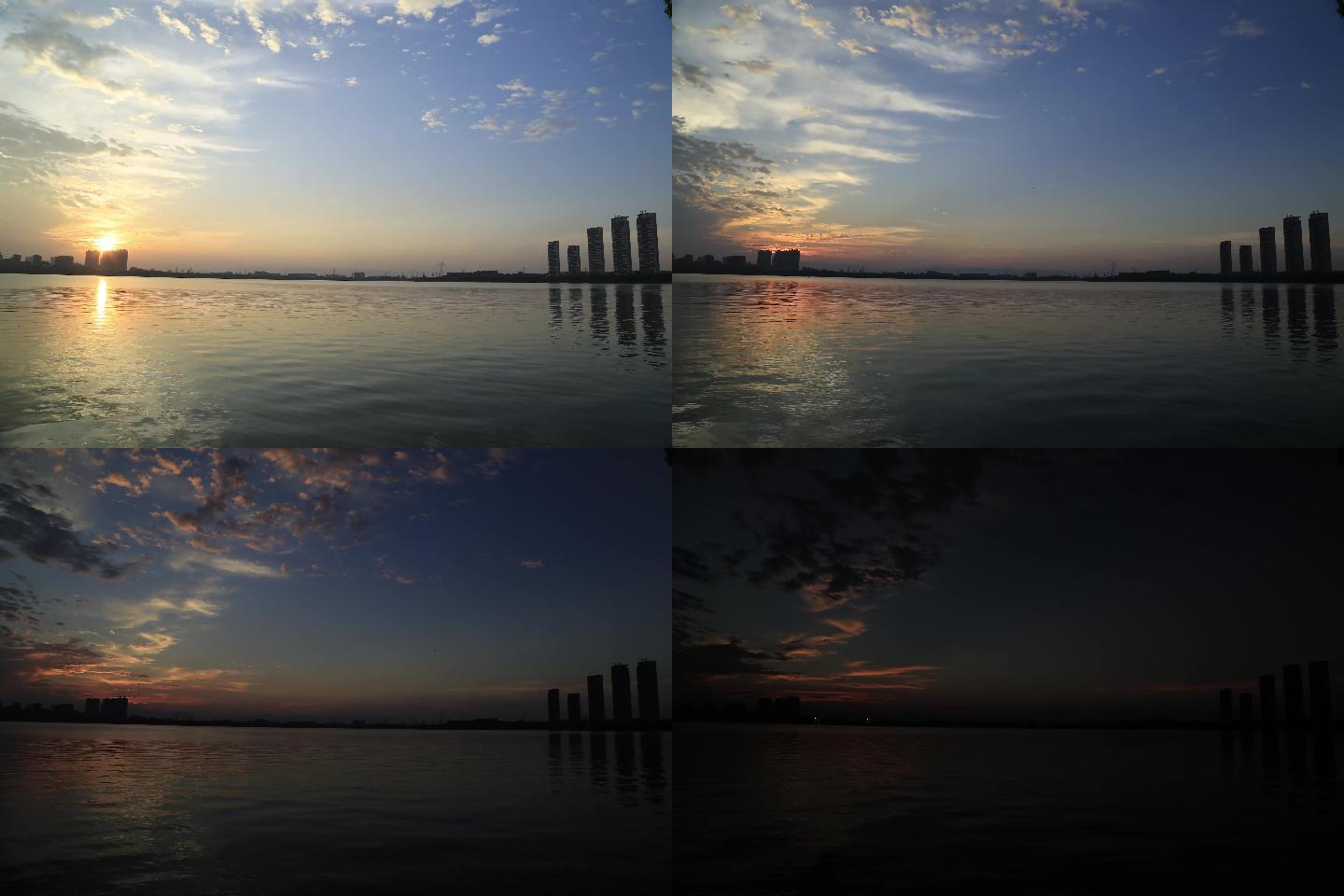艾溪湖夕阳落日