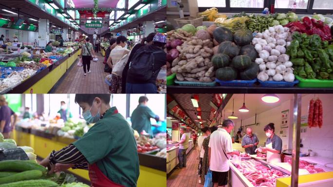 杭州古荡农贸市场/杭州菜市场1080p