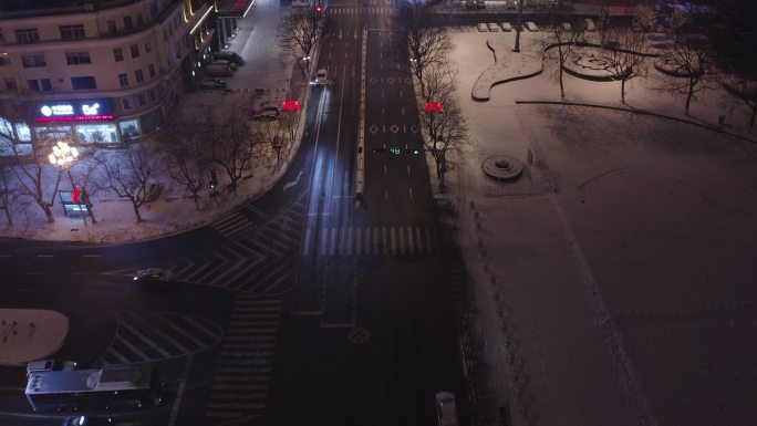 威海市政府夜景航拍