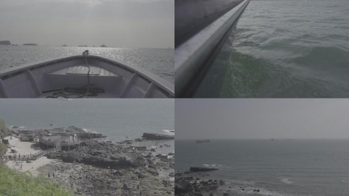 海上海边礁石风景实录