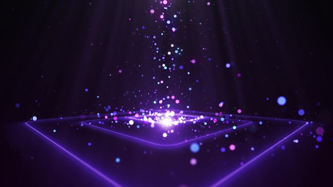 4K梦幻紫色粒子空间
