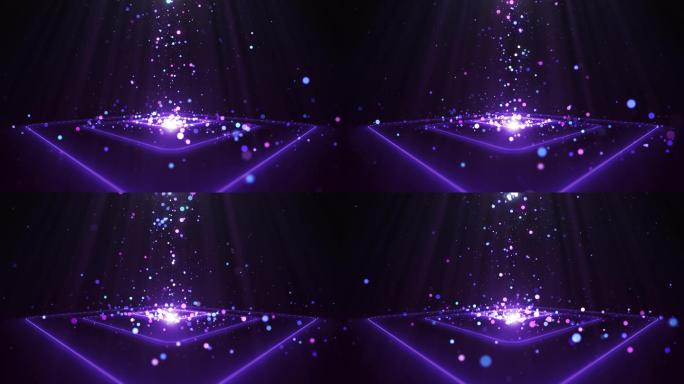 4K梦幻紫色粒子空间