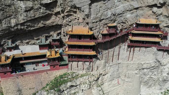 山西大同悬空寺HD高清航拍