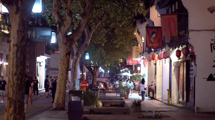 杭州南宋御街夜景实拍1080p