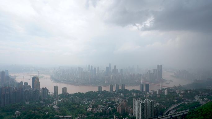 重庆半岛大全景延时雨过天晴
