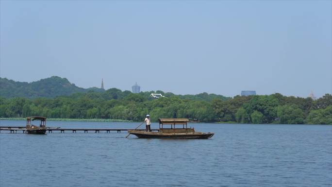 杭州西湖/城市全景4k实拍