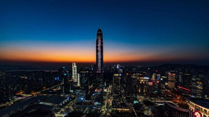 4K深圳市区整晚夜景延时