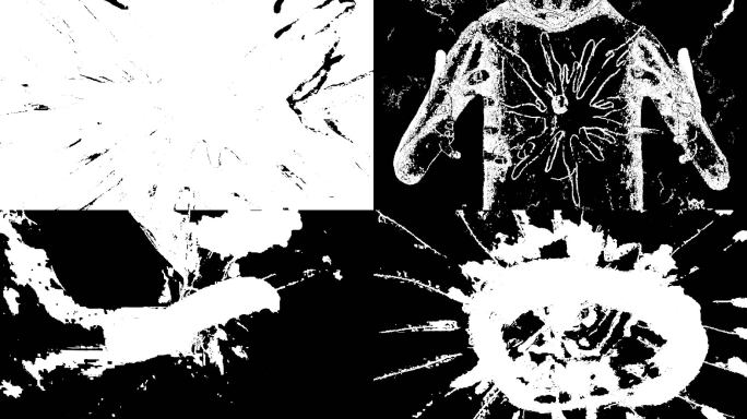 酷炫暗黑风格黑白抽象空间光效酒吧vj快闪