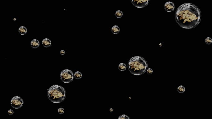 中医养生黄芪气泡粒子视频素材带通道