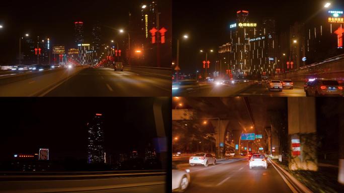 视觉创意夜晚公路抽帧效果王家卫镜头