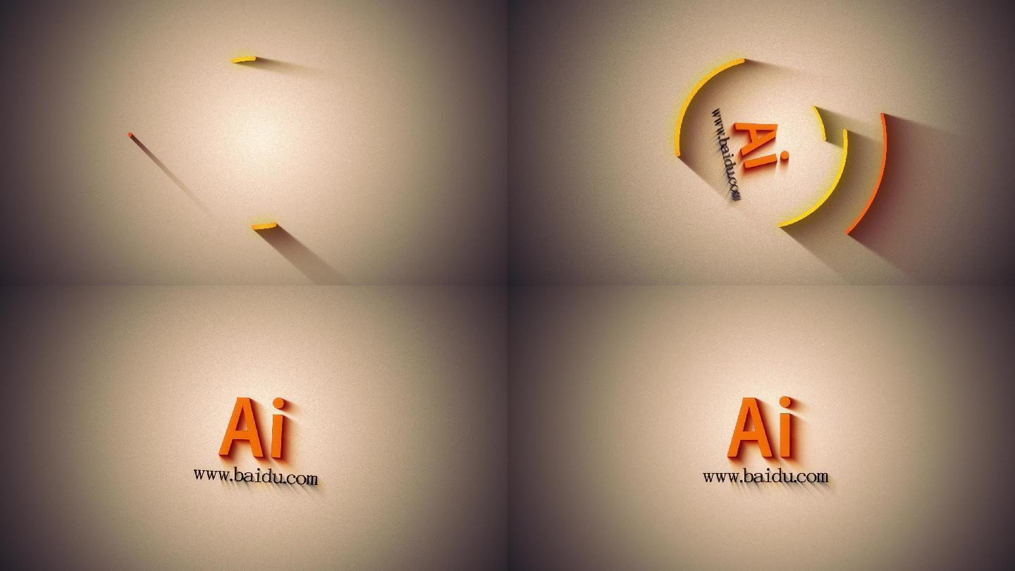 简洁logo演绎AE模板