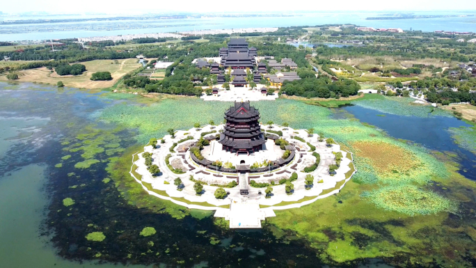 好莱坞式航拍苏州重元寺