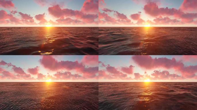 60帧-海洋日出夕阳11