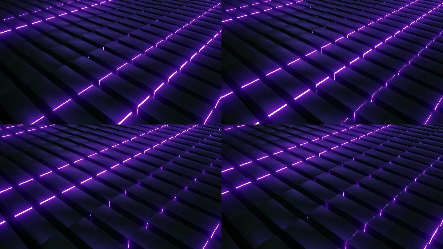 长方体网络起伏动感科技感舞台背景