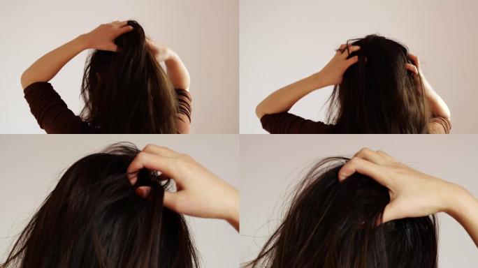 4K挠头头发瘙痒发质干燥头皮屑疾病困扰情