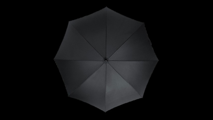 黑伞旋转循环透明通道