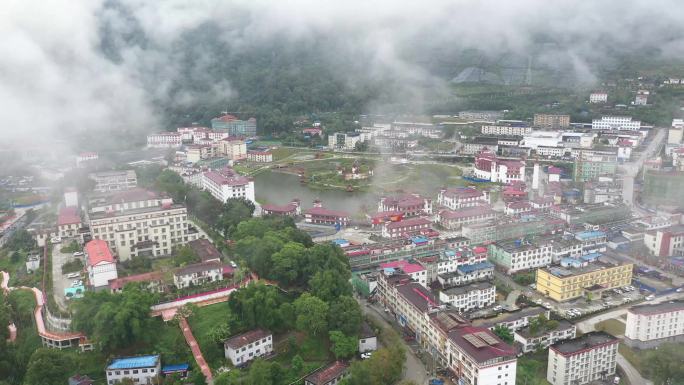 4K航拍西藏 林芝地区 墨脱县城