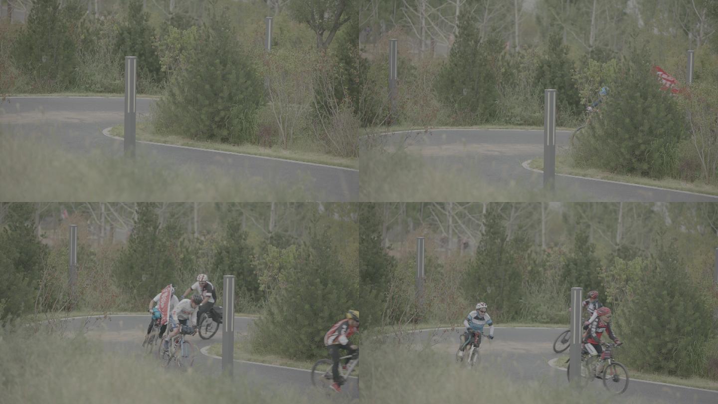 阿莱电影机实拍灰度模式-骑行自行车